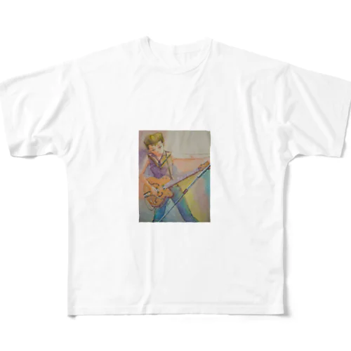 ブライアン・セッツァーに憧れる娘♪ All-Over Print T-Shirt