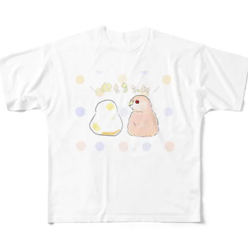 【透明ドット】アキクサインコのおもちちゃん All-Over Print T-Shirt