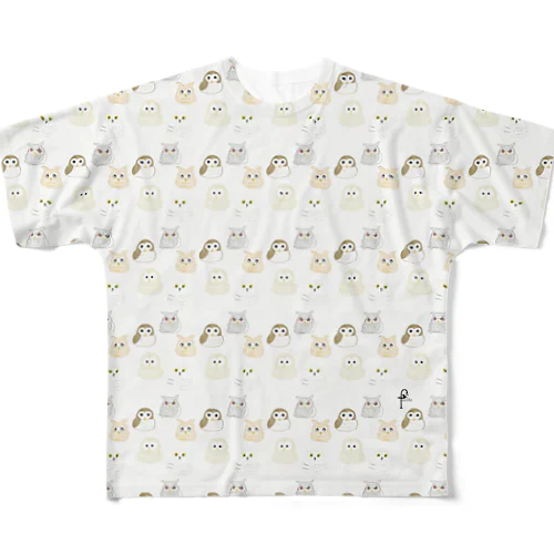 ふくろうラッシュ All-Over Print T-Shirt