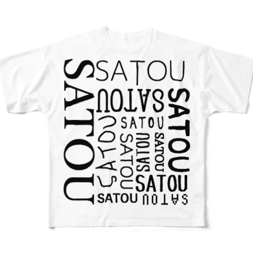 SATOU（佐藤）Tシャツ 풀그래픽 티셔츠