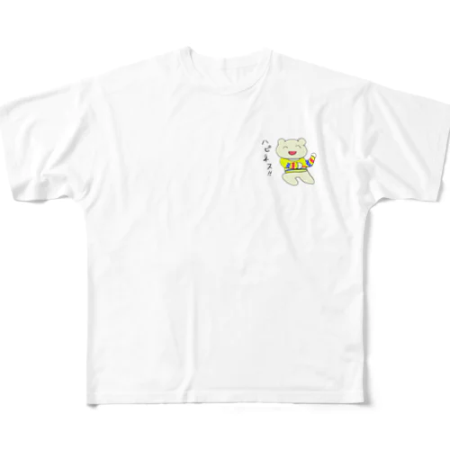 ハピネスみみちゃん フルグラフィックTシャツ