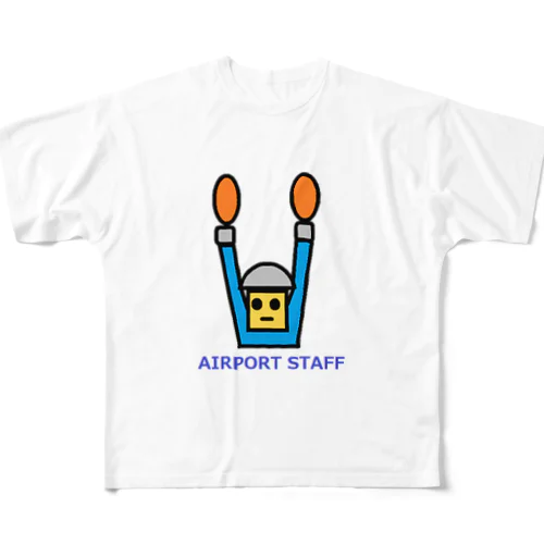 空港　飛行機　グッズ　雑貨 フルグラフィックTシャツ