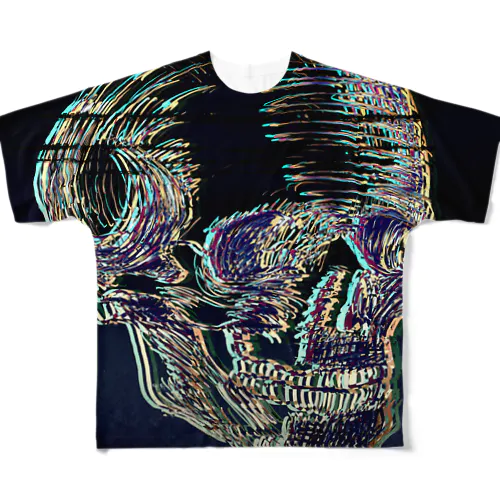 チカチカ骸骨 All-Over Print T-Shirt