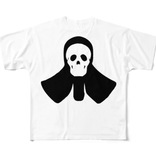 【剣道面】スカルメン All-Over Print T-Shirt