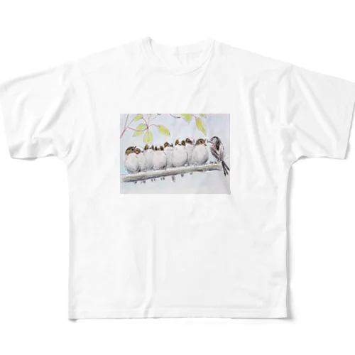 エナガダンゴ All-Over Print T-Shirt