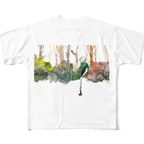 泣く男 All-Over Print T-Shirt