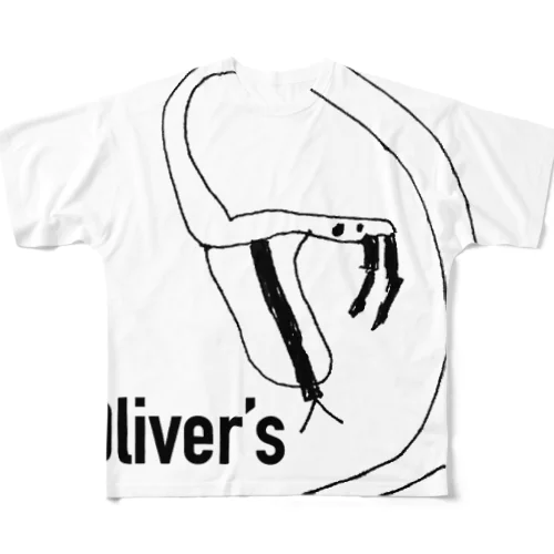 Oliver's   ハブ フルグラフィックTシャツ