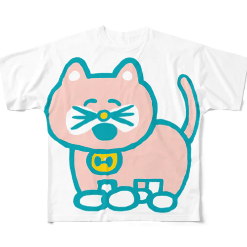 にこにこねこ フルグラフィックTシャツ