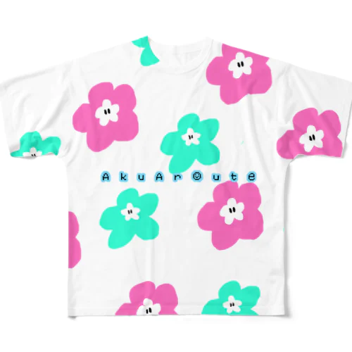 akuarouteオリジナルデザイン フルグラフィックTシャツ