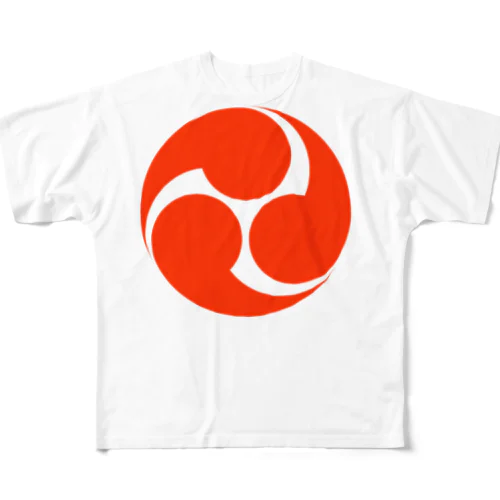赤三つ巴 All-Over Print T-Shirt