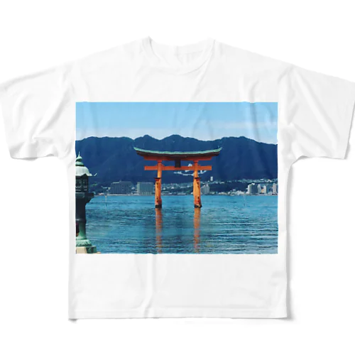 厳島神社 フルグラフィックTシャツ