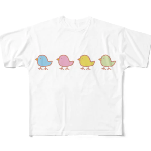 色とりどり All-Over Print T-Shirt