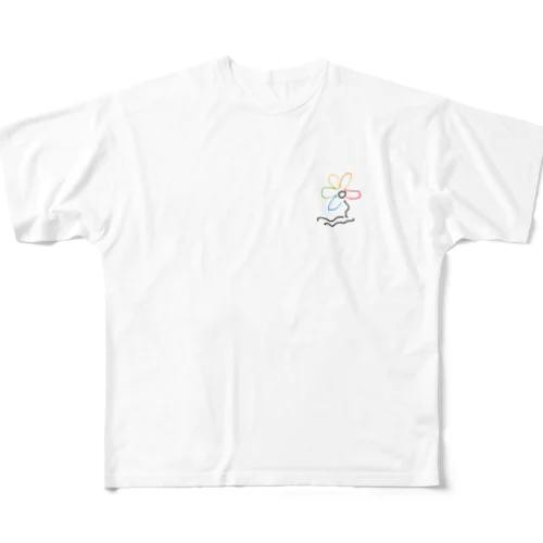 fivecolor flowerT フルグラフィックTシャツ