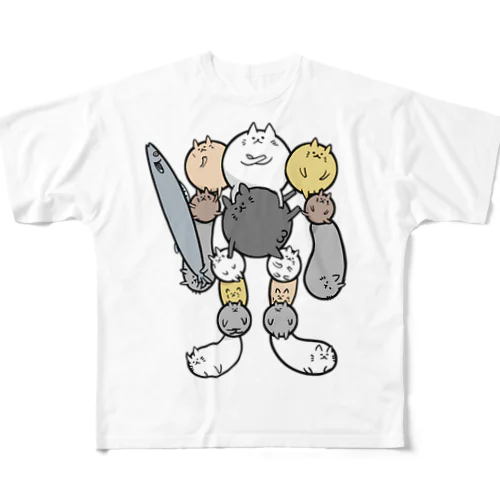 ねこのいちばんえらいやつ フルグラフィックTシャツ