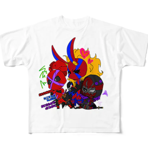 ちまっとネーム一家 All-Over Print T-Shirt