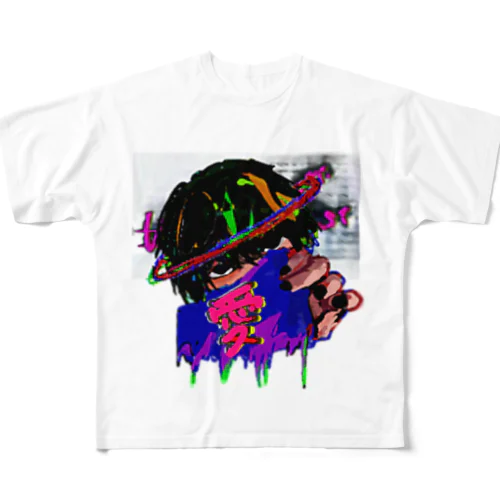 愛 All-Over Print T-Shirt