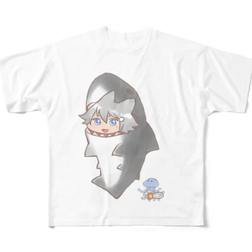 さめどらごん All-Over Print T-Shirt