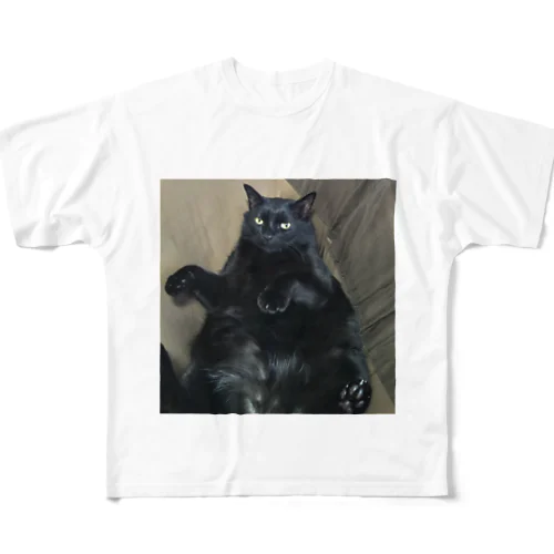 神社にいた猫福ちゃん All-Over Print T-Shirt