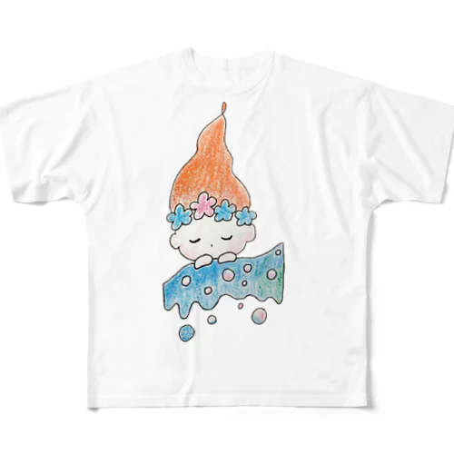 おやすみ、夢みるマーメイド All-Over Print T-Shirt