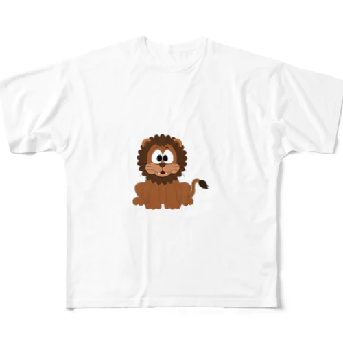 可愛いライオン フルグラフィックTシャツ