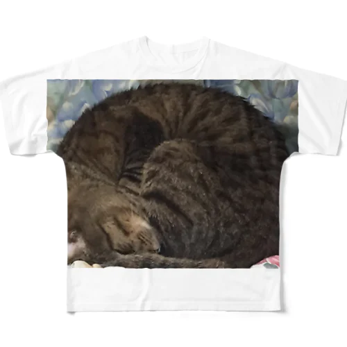 丸ネコ　とらくん フルグラフィックTシャツ