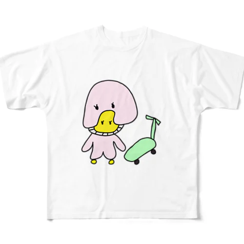 のりもの　くり子 フルグラフィックTシャツ