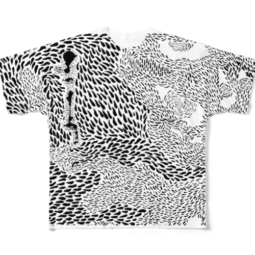 ランダムドット墨色ダーク All-Over Print T-Shirt