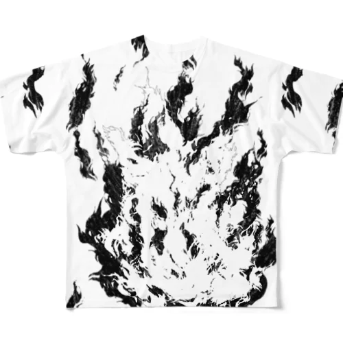 炎 フルグラフィックTシャツ