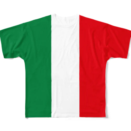 イタリア全身シャツ #国旗 All-Over Print T-Shirt