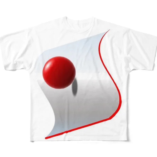 日本国旗から赤丸が逃げた。 フルグラフィックTシャツ