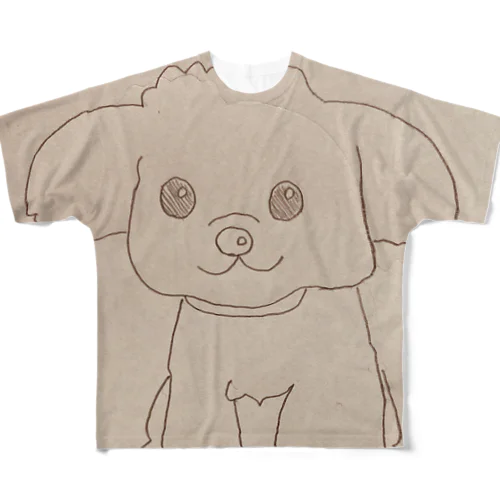 犬のポチ☆ フルグラフィックTシャツ