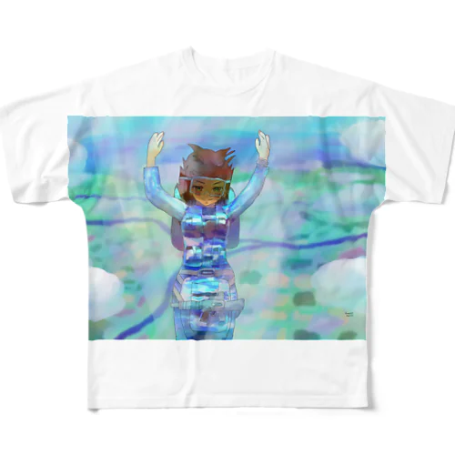 空挺部隊の女の子 All-Over Print T-Shirt