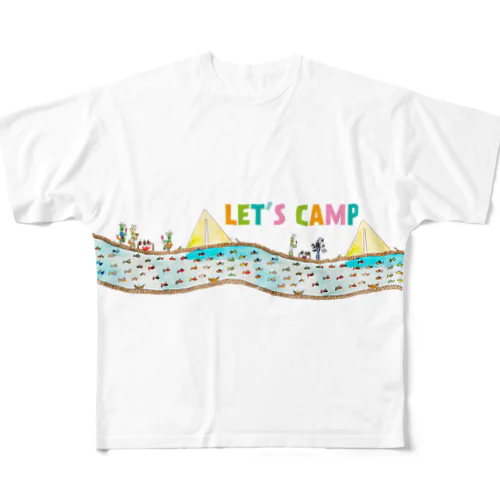 カマキチくんとLET'S CAMP!! フルグラフィックTシャツ