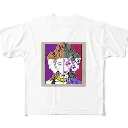 阿修羅・正邪 All-Over Print T-Shirt
