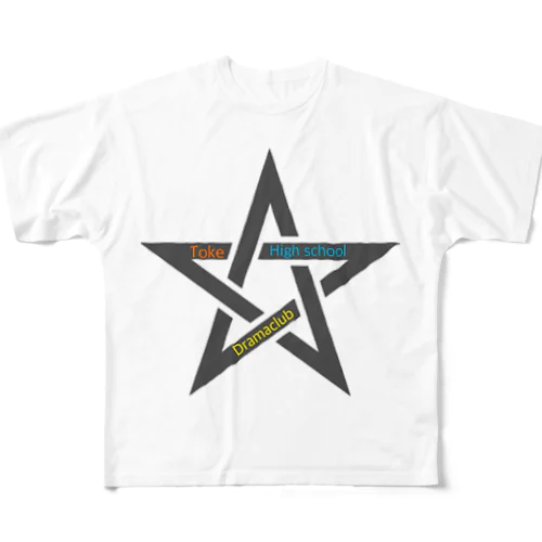 Toke all stars フルグラフィックTシャツ