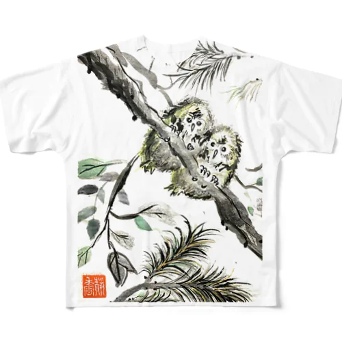 フクロウの赤ちゃん All-Over Print T-Shirt