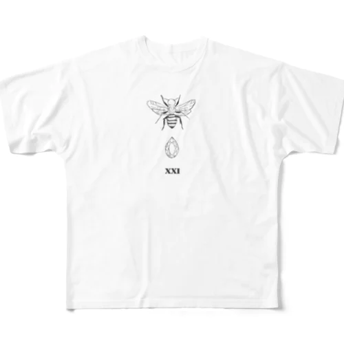 XXI・蜂とビジュー All-Over Print T-Shirt