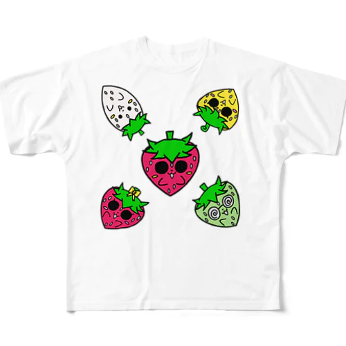 いちごのチーゴくんと愉快な仲間たち３ All-Over Print T-Shirt