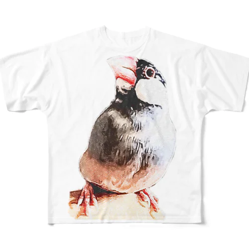 XL文鳥⑥ボス　美しい All-Over Print T-Shirt