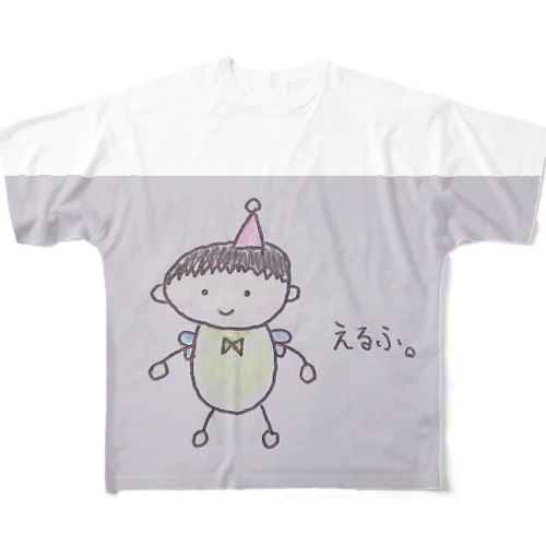 えるふさんのTシャツ。 フルグラフィックTシャツ