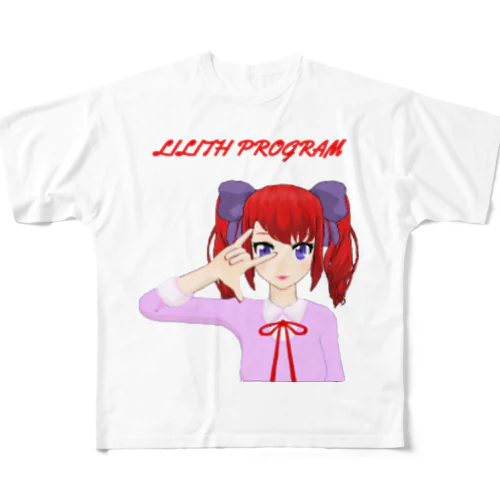 リリスの闇のワイドショー公式 フルグラフィックTシャツ