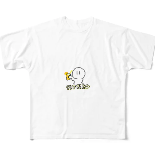 ピッピ子 フルグラフィックTシャツ
