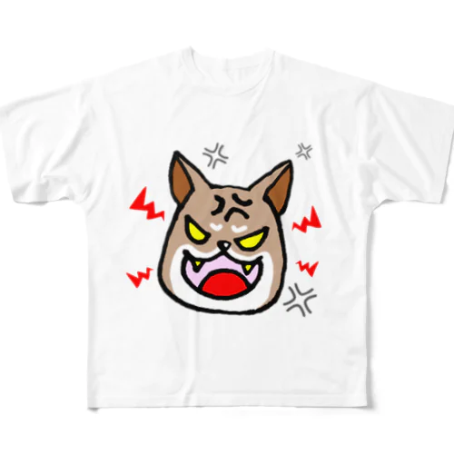 怒れる柴犬さん All-Over Print T-Shirt