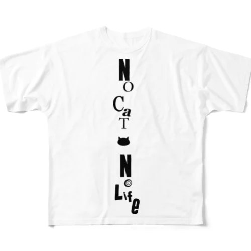 NocatNolife フルグラフィックTシャツ