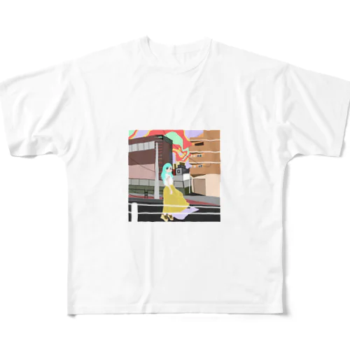 モヤモヤtown フルグラフィックTシャツ