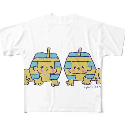阿吽のスフィンクス All-Over Print T-Shirt