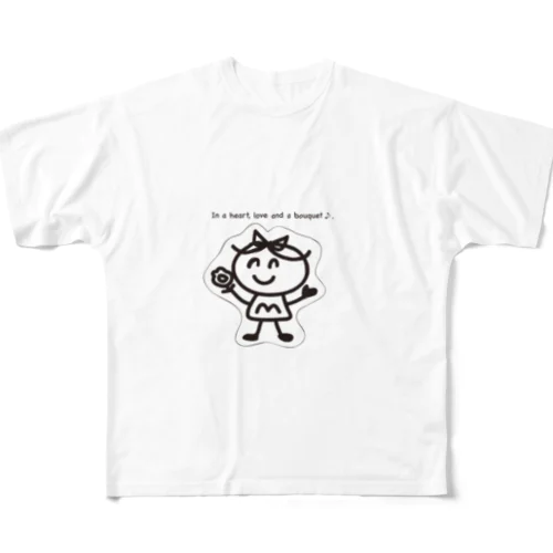  愛と花束♪ フルグラフィックTシャツ