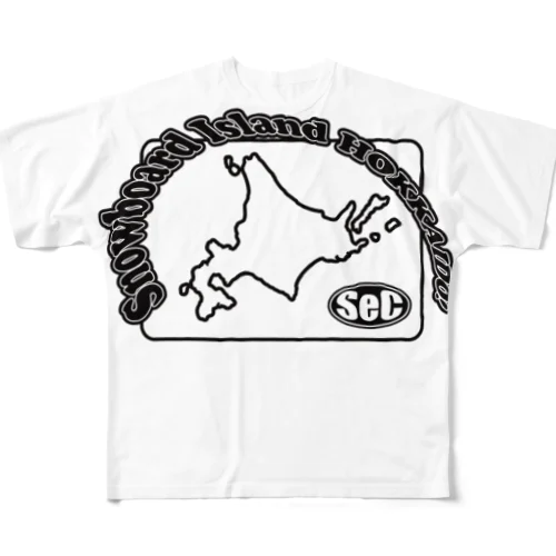 SeC_Snowboard Island HOKKAIDO！ All-Over Print T-Shirt