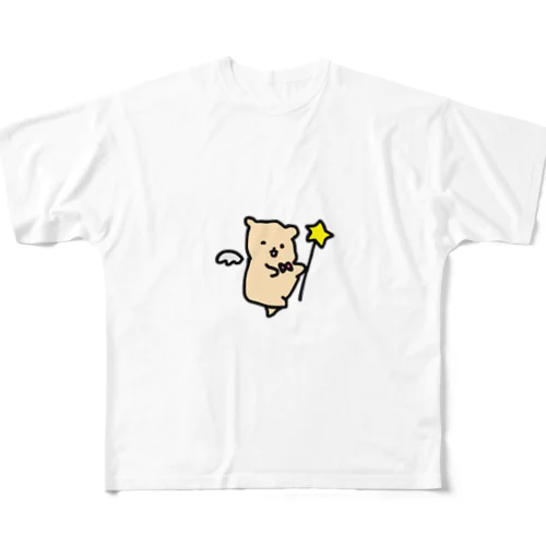 くまの赤ちゃん天使 All-Over Print T-Shirt