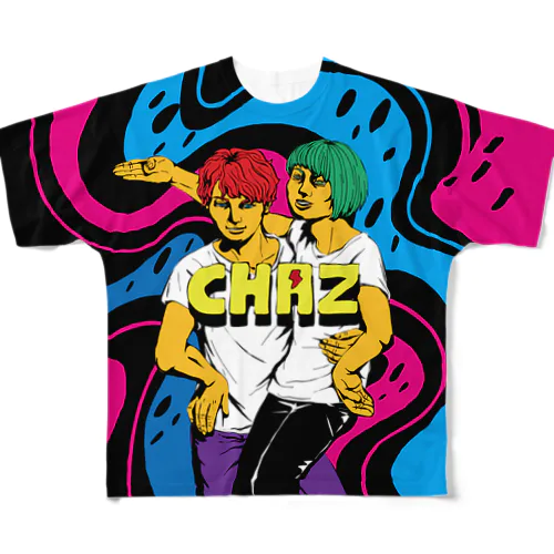 CHAZ フルグラフィックTシャツ